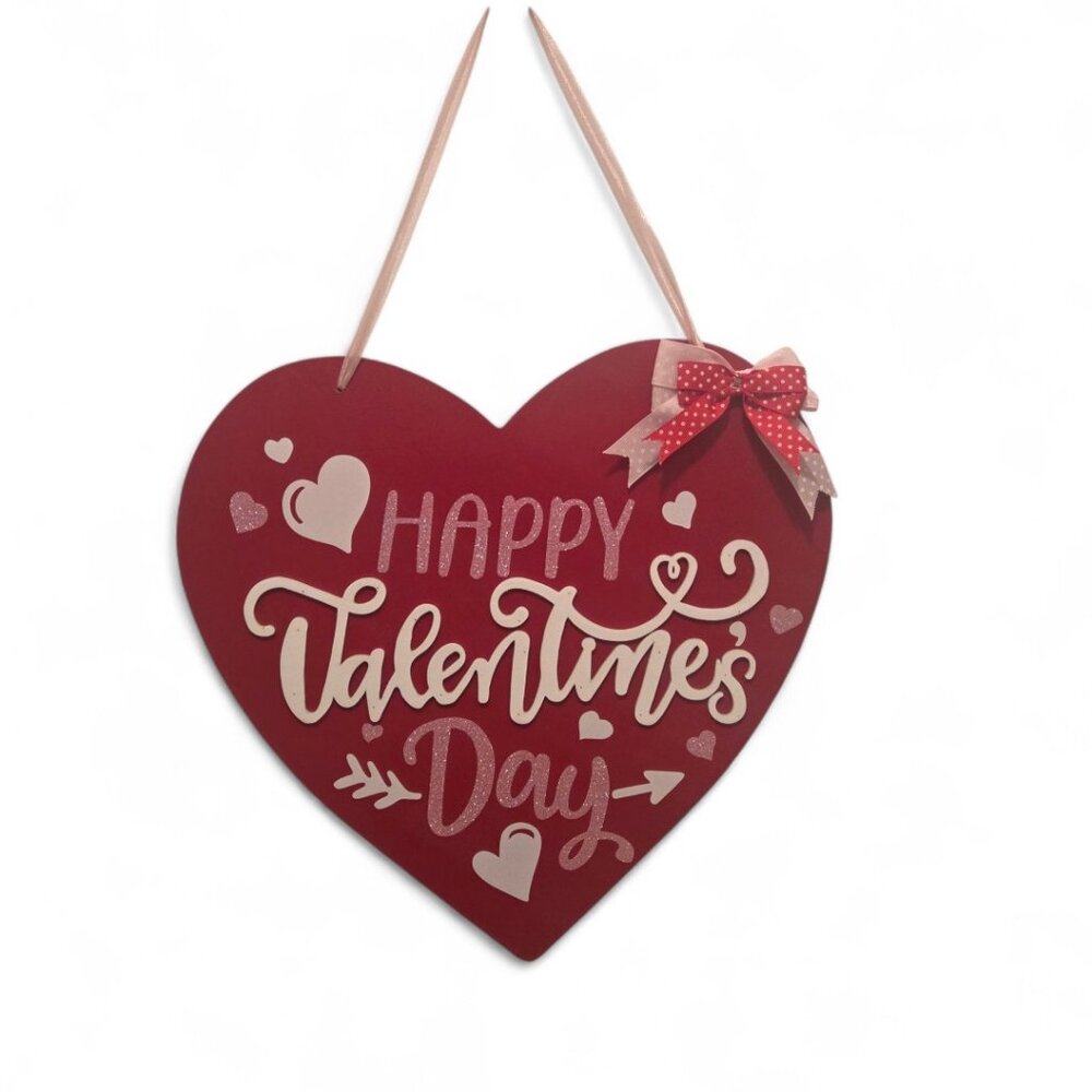 Valentine's Day wooden door hanger